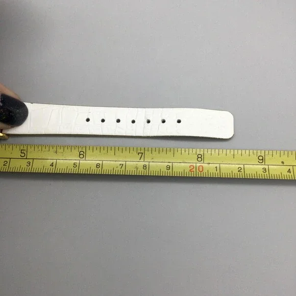 BCBGMAXAZRIA Watch Womens 29mm Gold Square MOP Chronograph Leather New Battery - Picture 13 of 14